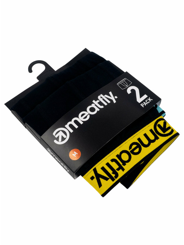 Meatfly Meatfly pánské boxerky Balboa Boxershorts Double Pack Black | Černá | Velikost