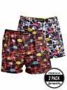 Meatfly Meatfly pánské boxerky Agostino Red/Black Comics | Červená | Velikost