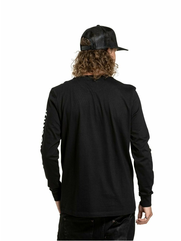 Meatfly Meatfly pánské tričko s dlouhým rukávem Judgement Logo Black | Černá | Velikost