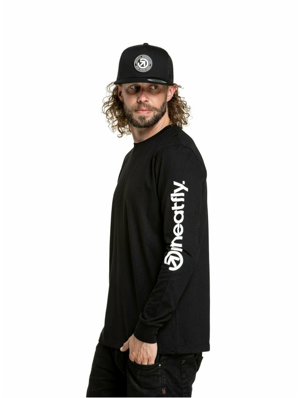 Meatfly Meatfly pánské tričko s dlouhým rukávem Judgement Logo Black | Černá | Velikost