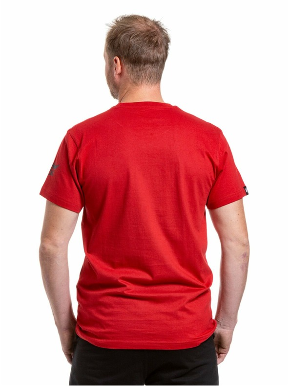 Meatfly Meatfly pánské tričko Big Shock Shattered Dark Red | Červená | Velikost