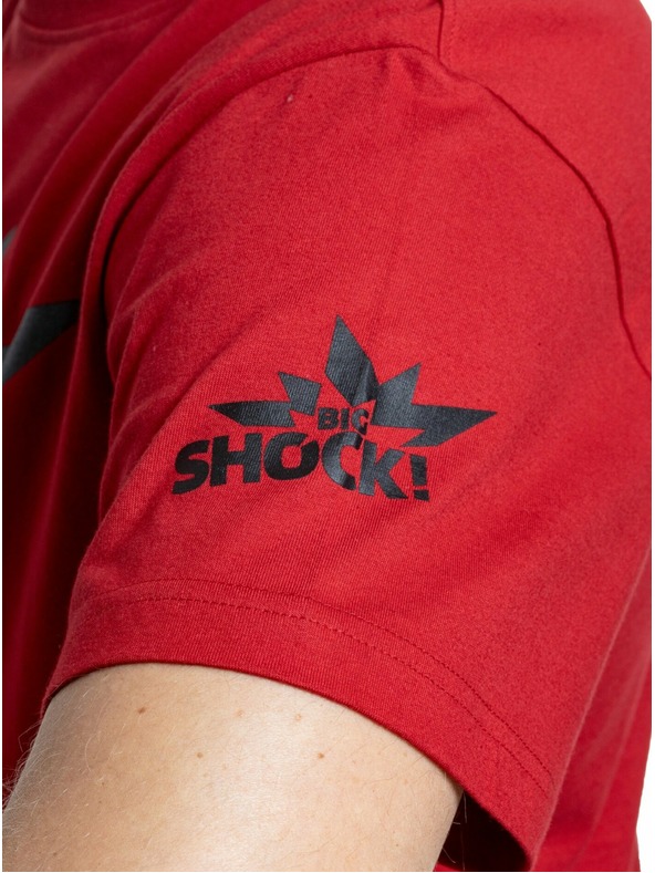 Meatfly Meatfly pánské tričko Big Shock Shattered Dark Red | Červená | Velikost