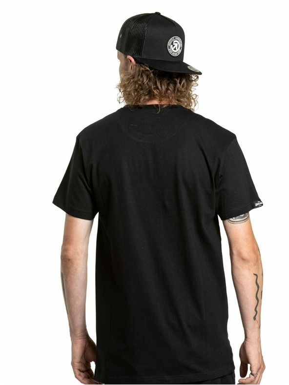 Meatfly Meatfly pánské tričko Joe Black/White | Černá | Velikost S | 100% bavlna