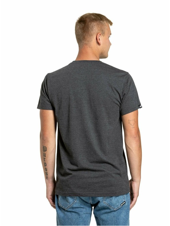 Meatfly Meatfly pánské tričko 1995 Charcoal Heather | Šedá | Velikost