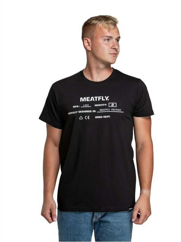 Meatfly Meatfly pánské tričko Sign Black | Černá | Velikost