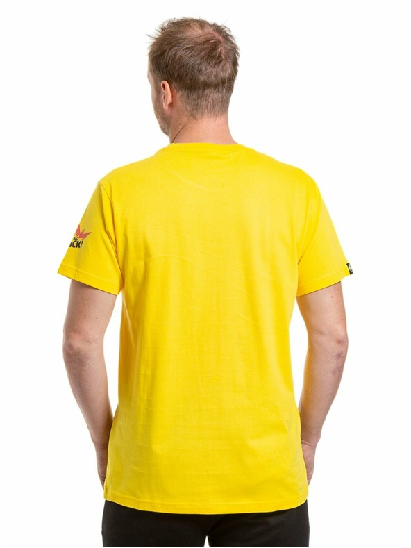 Meatfly Meatfly pánské tričko Big Shock Shattered Yellow | Žlutá | Velikost