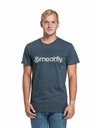 Meatfly Meatfly pánské tričko Striped Logo Navy Heather | Modrá | Velikost