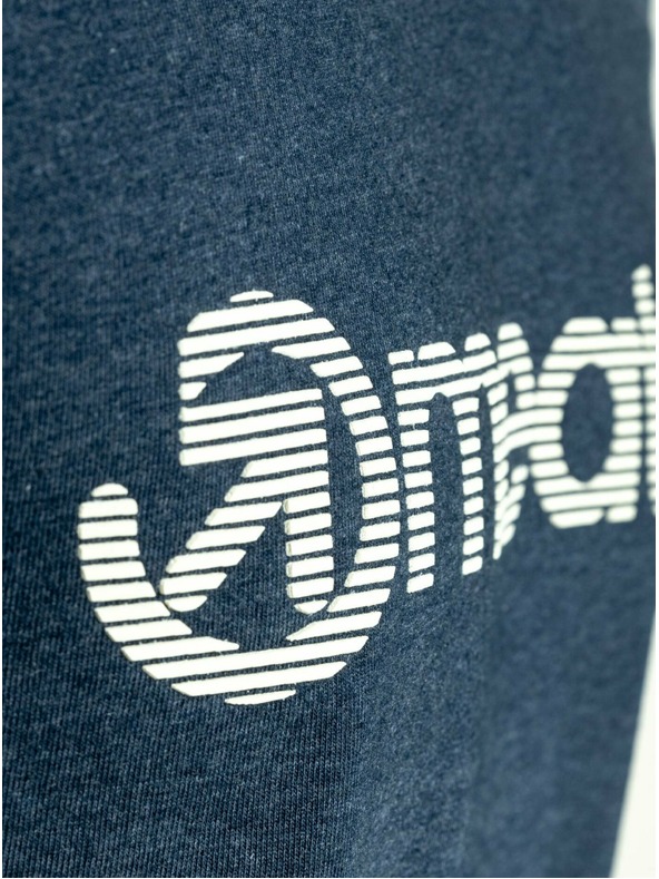 Meatfly Meatfly pánské tričko Striped Logo Navy Heather | Modrá | Velikost
