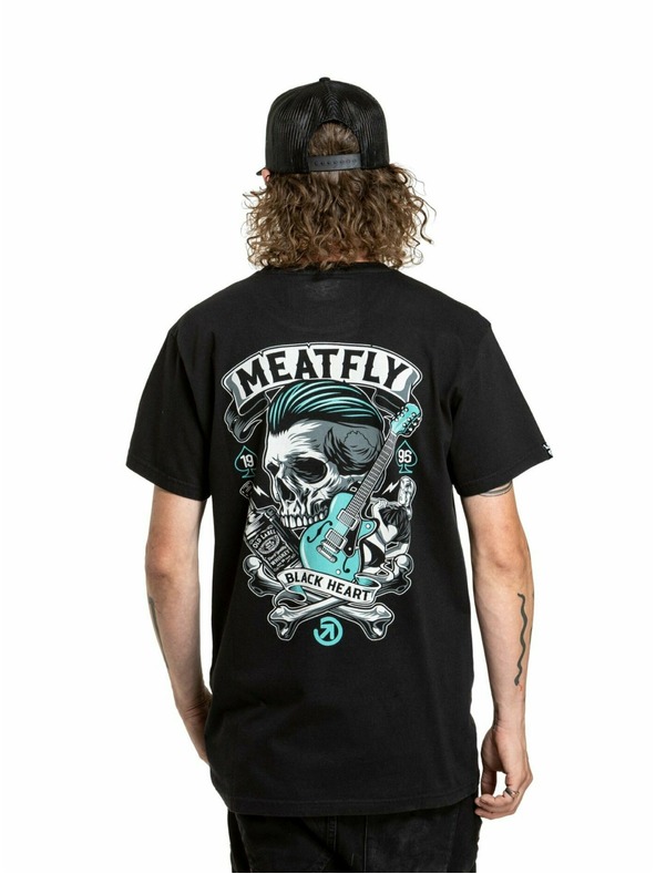 Meatfly Meatfly pánské tričko Whiskey Boy Black | Černá | Velikost