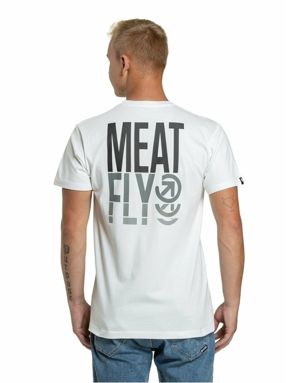 Meatfly Meatfly pánské tričko Phase White | Bílá | Velikost