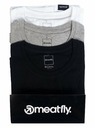 Meatfly Meatfly balení pánských triček MF Logo Multipack Black/Grey Heather/White | Černá | Velikost