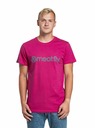 Meatfly Meatfly pánské tričko Striped Logo Magenta | Růžová | Velikost S | 100% bavlna
