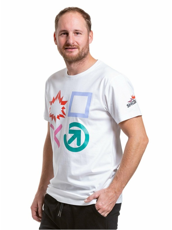 Meatfly Meatfly pánské tričko Big Shock Gameon White | Bílá | Velikost