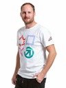 Meatfly Meatfly pánské tričko Big Shock Gameon White | Bílá | Velikost