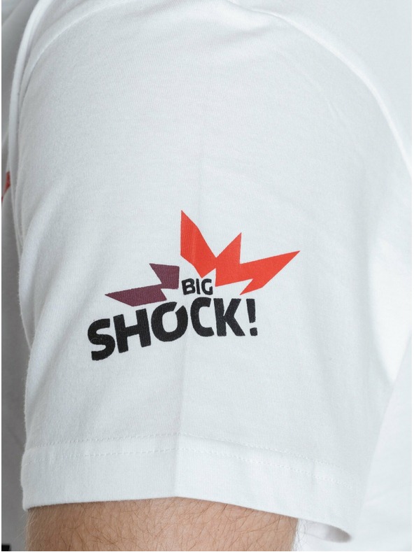 Meatfly Meatfly pánské tričko Big Shock Gameon White | Bílá | Velikost