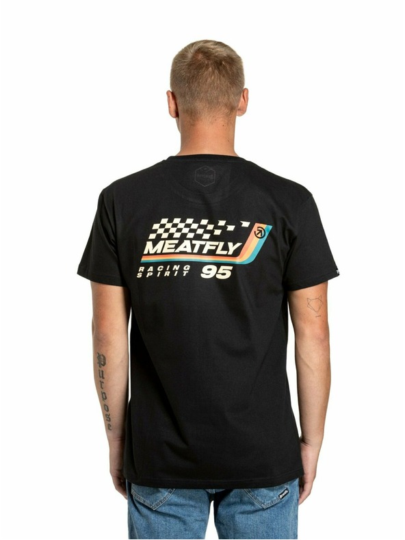 Meatfly Meatfly pánské tričko Racing Spirit Black
