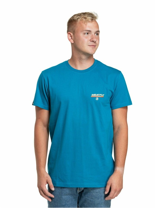 Meatfly Meatfly pánské tričko Racing Spirit Funky Blue