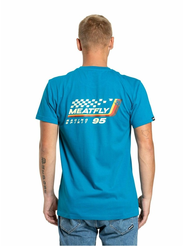 Meatfly Meatfly pánské tričko Racing Spirit Funky Blue