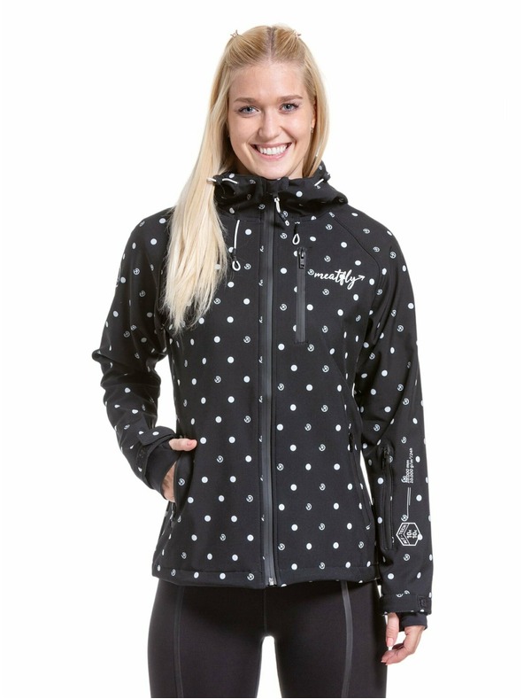 Meatfly Meatfly dámská softshell bunda Zaja Dots Black | Černá | Velikost