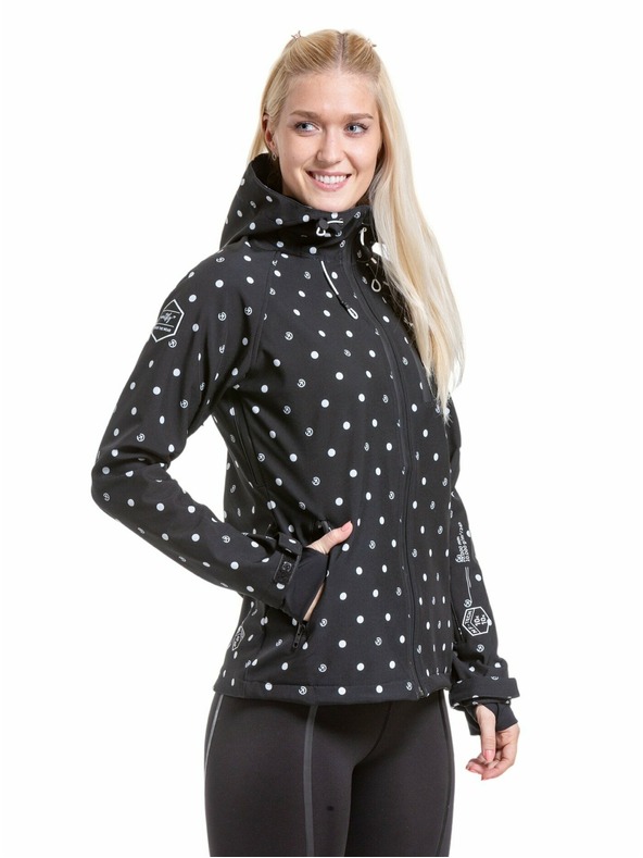 Meatfly Meatfly dámská softshell bunda Zaja Dots Black | Černá | Velikost