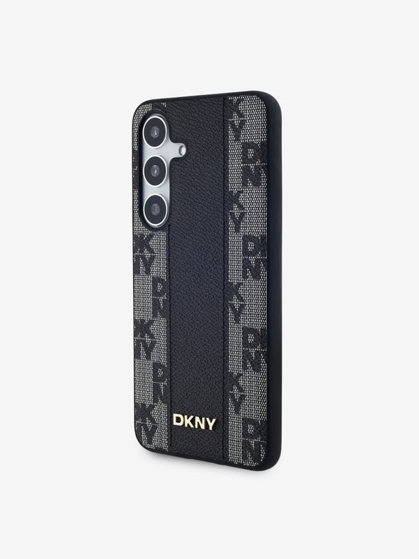 DKNY DKNY PU Leather Checkered Pattern Magsafe Zadní Kryt pro Samsung Galaxy S24+ Black