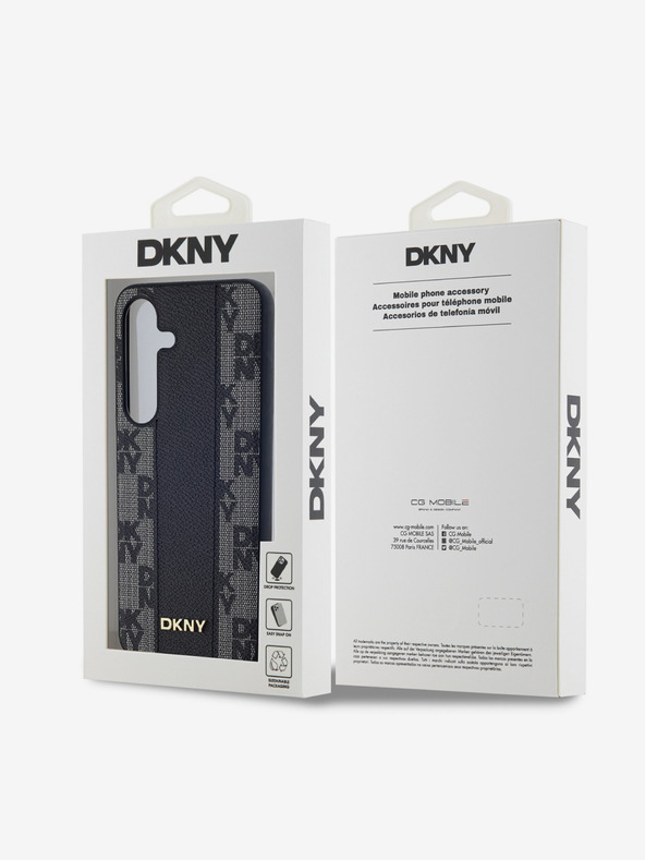 DKNY DKNY PU Leather Checkered Pattern Magsafe Zadní Kryt pro Samsung Galaxy S24+ Black