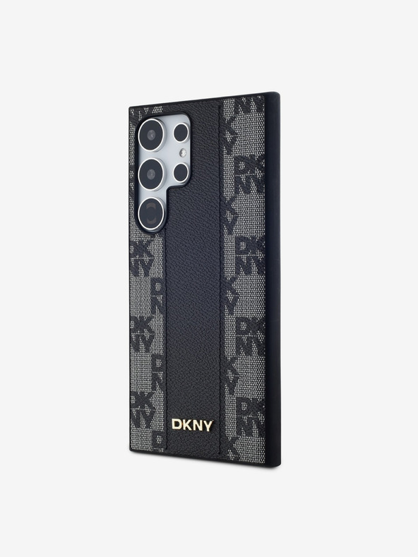 DKNY DKNY PU Leather Checkered Pattern Magsafe Zadní Kryt pro Samsung Galaxy S24 Ultra Black