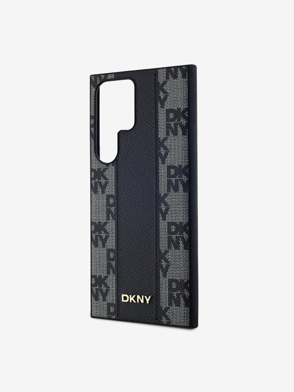 DKNY DKNY PU Leather Checkered Pattern Magsafe Zadní Kryt pro Samsung Galaxy S24 Ultra Black