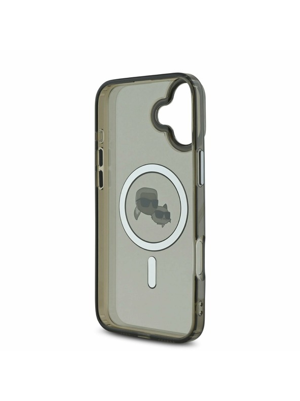 Karl Lagerfeld Karl Lagerfeld IML K&CH Heads Metal Frame MagSafe Zadní Kryt pro iPhone 16 Black