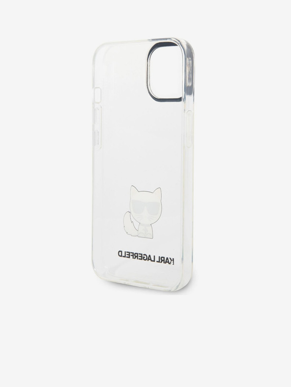 Karl Lagerfeld Karl Lagerfeld Choupette Logo Zadní Kryt pro iPhone 14 Plus Transparent