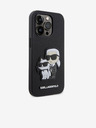 Karl Lagerfeld PU Saffiano Karl and Choupette NFT Zadní Kryt pro iPhone 14 Pro Max Black Karl Lagerfeld