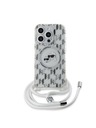 Karl Lagerfeld Karl Lagerfeld IML Monogram Crossbody K&CH Heads MagSafe Zadní Kryt pro iPhone 15 Pro Max Transparent