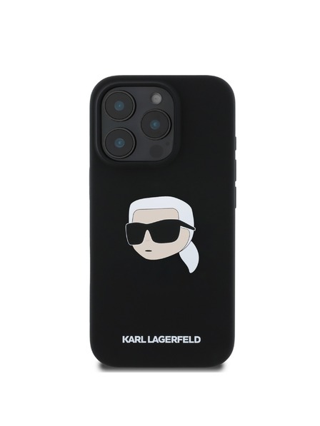 Karl Lagerfeld Karl Lagerfeld Liquid Silicone Karl Head MagSafe Zadní Kryt pro iPhone 16 Pro Black