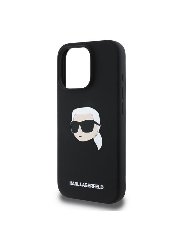 Karl Lagerfeld Karl Lagerfeld Liquid Silicone Karl Head MagSafe Zadní Kryt pro iPhone 16 Pro Black