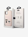 Karl Lagerfeld Karl Lagerfeld and Choupette Liquid Silicone Zadní Kryt pro iPhone 14 Plus Pink