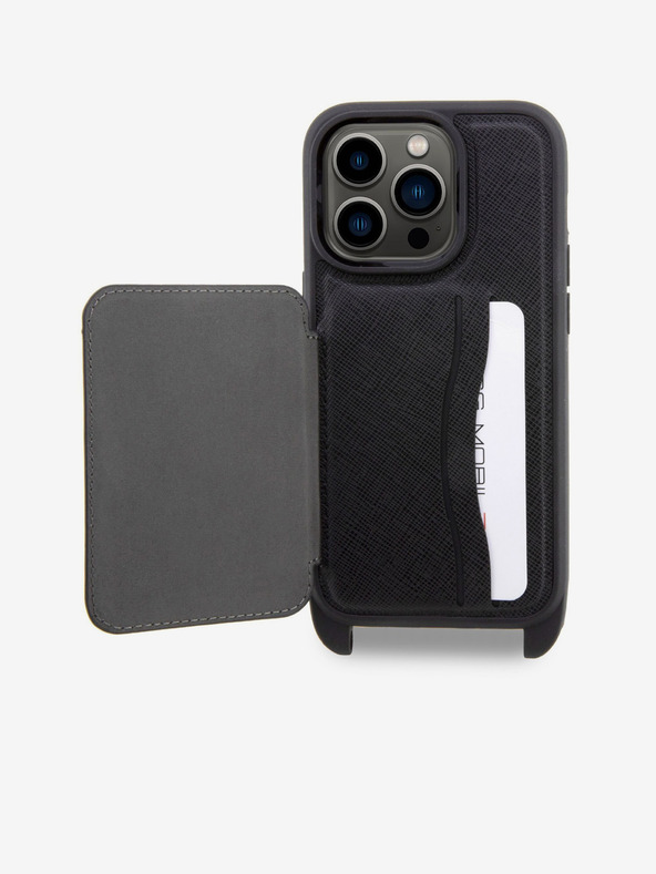 Karl Lagerfeld Karl Lagerfeld Saffiano Crossbody Popruh Karl and Choupette NFT Kryt pro iPhone 14 Pro Black