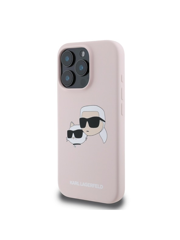Karl Lagerfeld Karl Lagerfeld Liquid Silicone Double Heads MagSafe Zadní Kryt pro iPhone 16 Pro Max Pink