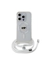 Karl Lagerfeld Karl Lagerfeld IML Crossbody Karl Head MagSafe Zadní Kryt pro iPhone 15 Pro Max Transparent