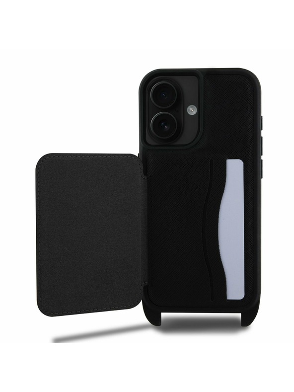 Karl Lagerfeld Karl Lagerfeld Saffiano Crossbody Popruh Karl and Choupette Kryt pro iPhone 16 Black