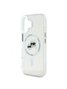 Karl Lagerfeld Karl Lagerfeld IML K&CH Heads Metal Frame MagSafe Zadní Kryt pro iPhone 16 Transparent