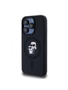 Karl Lagerfeld Karl Lagerfeld Liquid Silicone Karl and Choupette Magsafe Zadní Kryt pro iPhone 15 Pro Black