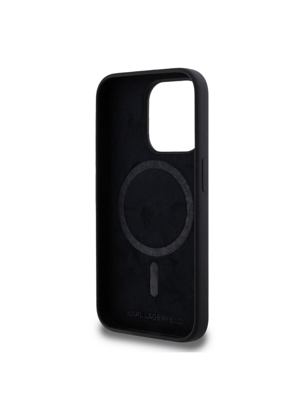 Karl Lagerfeld Karl Lagerfeld Liquid Silicone Karl and Choupette Magsafe Zadní Kryt pro iPhone 15 Pro Black