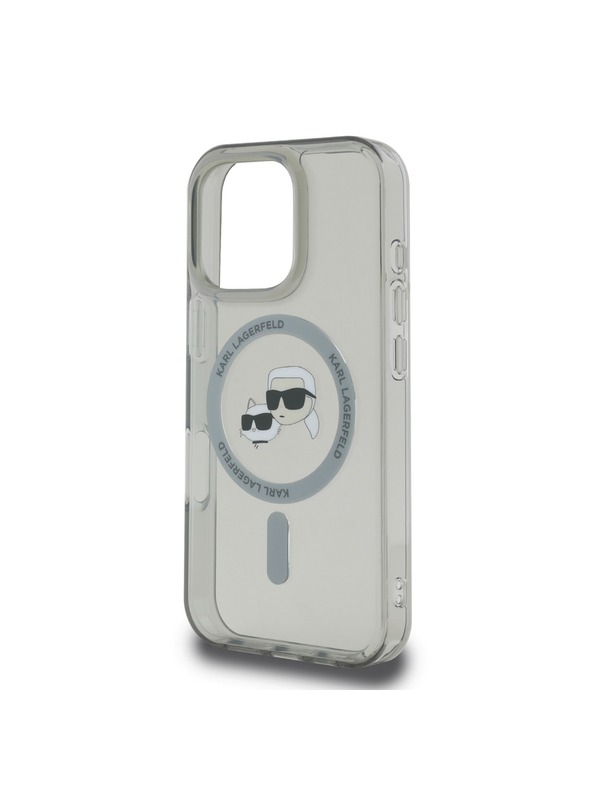 Karl Lagerfeld Karl Lagerfeld IML K&CH Heads Metal Frame MagSafe Zadní Kryt pro iPhone 16 Pro Max Black