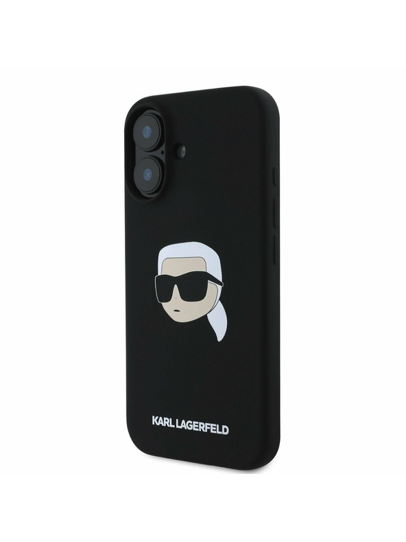 Karl Lagerfeld Karl Lagerfeld Liquid Silicone Karl Head MagSafe Zadní Kryt pro iPhone 16 Black