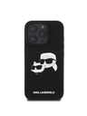 Karl Lagerfeld Karl Lagerfeld Liquid Silicone Double Heads MagSafe Zadní Kryt pro iPhone 16 Pro Black