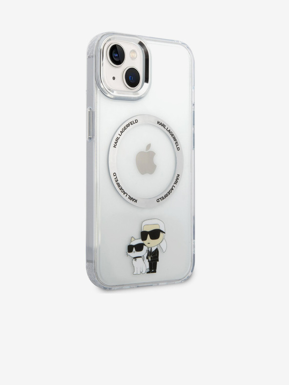 Karl Lagerfeld Karl Lagerfeld IML Karl and Choupette NFT MagSafe Zadní Kryt pro iPhone 13 Transparent