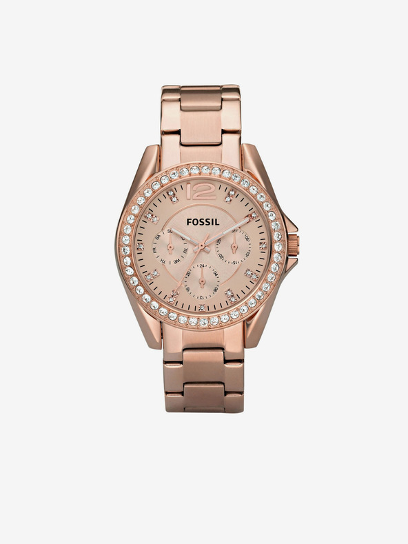 Fossil Růžovozlaté dámské hodinky Fossil Riley