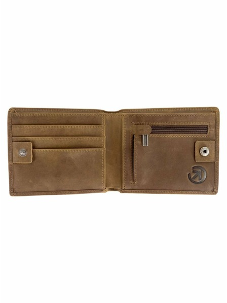 Meatfly Meatfly kožená peněženka Eliot Premium Oak | Hnědá | Velikost