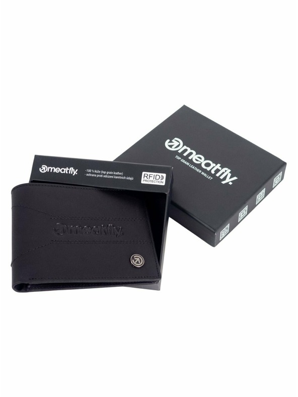 Meatfly Meatfly kožená peněženka Zac Premium Black | Černá | Velikost