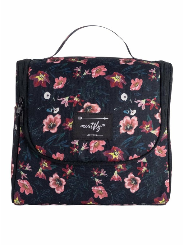 Meatfly Meatfly toaletní taška Cara Hibiscus | Černá | Velikost